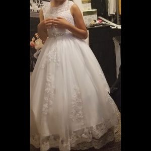 First communion dress size 7 girls